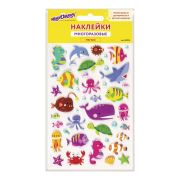 Наклейки зефирные «Морские обитатели», многоразовые, 10х15 см, ЮНЛАНДИЯ, 661826