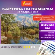Картина по номерам 40х50 см, ОСТРОВ СОКРОВИЩ «Дыхание весны», на подрамнике, акрил, кисти, 662888