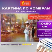 Картина по номерам 40х50 см, ОСТРОВ СОКРОВИЩ «Огни большого города», на подрамнике, акрил, кисти, 662910