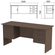 Стол письменный «Канц», 1600х600х750 мм, 2 тумбы, комбинированный, цвет венге (КОМПЛЕКТ)