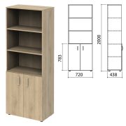 Шкаф полузакрытый «Приоритет» 720х438х2000 мм, 4 полки, кронберг (КОМПЛЕКТ)