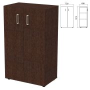 Шкаф закрытый «Приоритет» 720х438х1215 мм, 2 полки, венге (КОМПЛЕКТ)