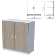 Шкаф закрытый «Бюджет», 716х349х753 мм, дуб сонома (КОМПЛЕКТ)