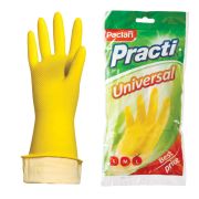 Перчатки резиновые Paclan «Practi. Universal», разм. L, желтые, пакет с европодвесом