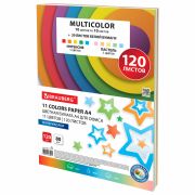 Бумага цветная 11 цветов BRAUBERG «MULTICOLOR», А4, 80 г/м2, 120 л. (10 цветов x 10 листов + 20 белых листов), 116012