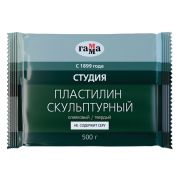 Пластилин скульптурный Гамма «Студия», оливковый, твердый, 500г, пакет