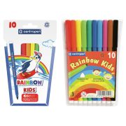 Фломастеры Centropen «Rainbow Kids», 10цв., трехгранные, смываемые, ПВХ