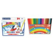 Фломастеры Centropen «Rainbow Kids», 24цв., трехгранные, смываемые, ПВХ