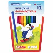 Фломастеры Centropen «Пингвины», 12цв., смываемые, картон, европодвес
