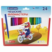 Фломастеры Centropen «Пингвины», 24цв., смываемые, картон, европодвес