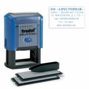Штамп самонаборный Trodat, 6стр., 2 кассы, пластик, 50*30мм (53408)