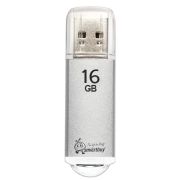 Память Smart Buy «V-Cut» 16GB, USB 2.0 Flash Drive, серебристый (металл. корпус )