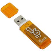 Память Smart Buy «Glossy»  16GB, USB 2.0 Flash Drive, оранжевый