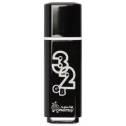 Память Smart Buy «Glossy»  32GB, USB 2.0 Flash Drive, черный