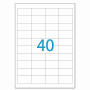 Бумага самоклеящаяся А4 50л. Lomond, белая, 40 фр. (48,5*25,4), 70г/м2