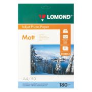 Фотобумага А4 для стр. принтеров Lomond, 180г/м2 (50л) матовая односторонняя