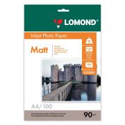 Фотобумага А4 для стр. принтеров Lomond, 90г/м2 (100л) матовая односторонняя