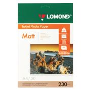 Фотобумага А4 для стр. принтеров Lomond, 230г/м2 (50л) матовая односторонняя