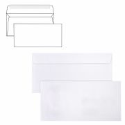 Конверты Е65 (110х220 мм), отрывная лента, 80 г/м2, КОМПЛЕКТ 25 шт., внутренняя запечатка, BRAUBERG, 122449