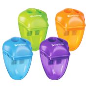 Точилка пластиковая Berlingo «Spike XL» 2 отверстия, контейнер, ассорти, дисплей