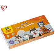 Пластилин Мульти-Пульти «Енот на Аляске», 06 цветов, 90г, со стеком, картон