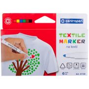 Набор маркеров для ткани Centropen «Textil Marker 2739» 06цв., 1,8мм, картон. уп., европодвес