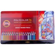 Карандаши цветные художественные Koh-I-Noor «Polycolor», 36цв., заточен., метал. пенал