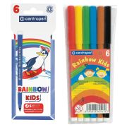 Фломастеры Centropen «Rainbow Kids», 06цв., трехгранные, смываемые, ПВХ