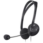 Наушники с микрофоном Defender «Aura 102» (с регулятором громкости), 1,8м, черный