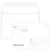 Конверты С5 (162х229 мм), отрывная лента, «Куда-Кому», 80 г/м2, КОМПЛЕКТ 1000 шт.