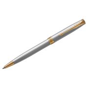 Ручка шариковая Parker «Sonnet Stainless Steel GT» черная, 1,0мм, поворот., подарочная упаковка