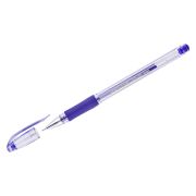 Ручка гелевая Crown «Hi-Jell Needle Grip» синяя, 0,7мм, грип, игольчатый стержень, штрих-код