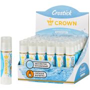 Клей-карандаш Crown «Crystal», 08г, кристально-чистый, ПВП