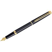 Ручка перьевая Waterman «Hemisphere Matt Black GT» синяя, 0,8мм, подарочная упаковка