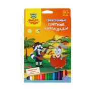 Карандаши цветные Мульти-Пульти «Енот в Испании», 36цв., трехгран., заточен., картон, европодвес