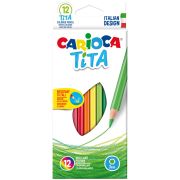 Карандаши цветные пластиковые Carioca «Tita», 12цв., заточен., картон, европодвес