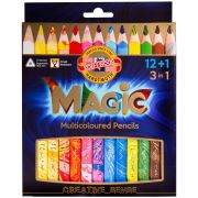 Карандаши с многоцветным грифелем Koh-I-Noor «Magic», 12цв.+ карандаш-блендер, утолщенные, заточен., картон, европодвес