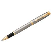 Ручка-роллер Parker «IM Brushed Metal GT» черная, 0,8мм, подарочная упаковка
