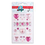 Наклейки ЛИПУНЯ «Хрустальные. Сердца и капельки», с европодвесом, RSS003