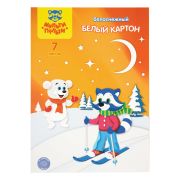 Картон белый А4, двуст., Мульти-Пульти, 7л., мелованный, в папке, «Приключения Енота»