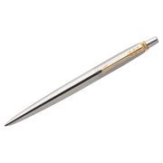 Ручка гелевая Parker «Jotter Stainless Steel GT» черная, 0,7мм, кнопочный механизм, подарочная упаковка