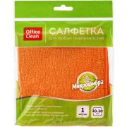 Салфетка для уборки OfficeClean «Стандарт», микрофибра, 30*30см, 1шт., европодвес