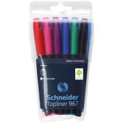 Набор капиллярных ручек Schneider «Topliner 967» 06цв., 0,4мм, европодвес