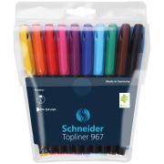 Набор капиллярных ручек Schneider «Topliner 967» 10цв., 0,4мм, европодвес