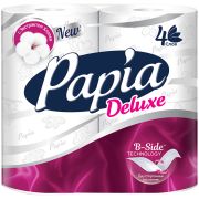 Бумага туалетная Papia «Deluxe», 4-слойная, 4шт., тиснение, белая