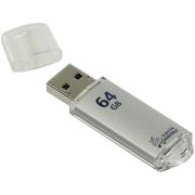 Память Smart Buy «V-Cut» 64GB, USB 2.0 Flash Drive, серебристый (металл. корпус )