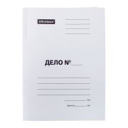 Скоросшиватель OfficeSpace «Дело», картон немелованный, 400г/м2, белый, пробитый, до 200л.