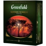 Чай Greenfield «Kenyan Sunrise», черный, 100 фольг. пакетиков по 2г