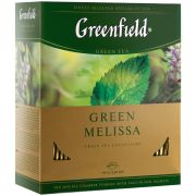 Чай Greenfield «Green Melissa», зеленый, 100 фольг. пакетиков по 1,5г.