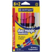 Фломастеры меняющие цвет Centropen «Duo Magic», 08цв.+2, 10шт., 24цв., картон, европодвес